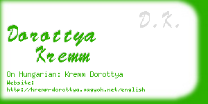 dorottya kremm business card